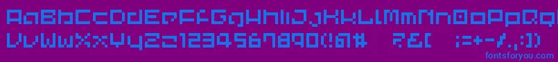 Commp Font – Blue Fonts on Purple Background