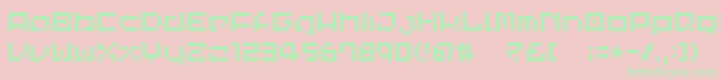 Шрифт Commp – зелёные шрифты на розовом фоне