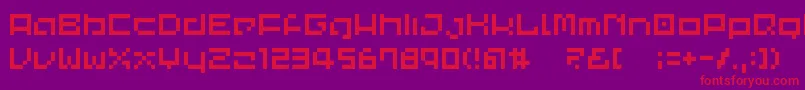 Commp Font – Red Fonts on Purple Background