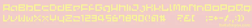 Commp Font – Yellow Fonts on Pink Background