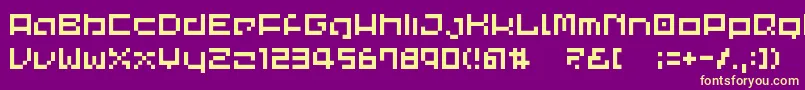 Commp Font – Yellow Fonts on Purple Background