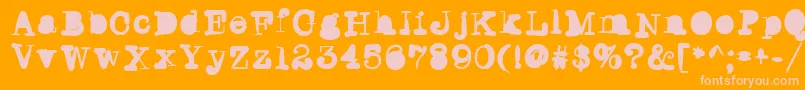Writersblock Font – Pink Fonts on Orange Background