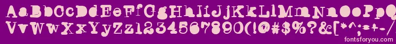 Writersblock Font – Pink Fonts on Purple Background