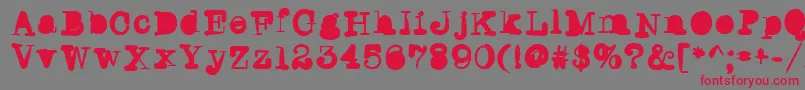Writersblock Font – Red Fonts on Gray Background