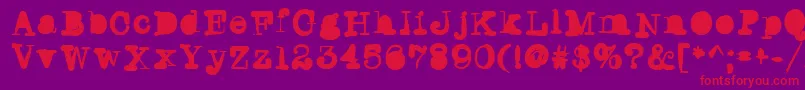 Writersblock Font – Red Fonts on Purple Background