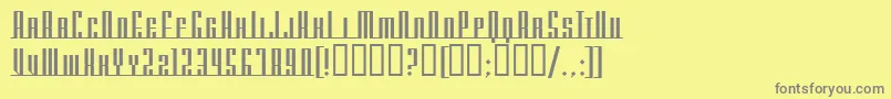 AmericanaDreamsScUpright Font – Gray Fonts on Yellow Background