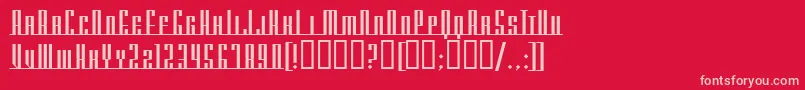 AmericanaDreamsScUpright Font – Pink Fonts on Red Background
