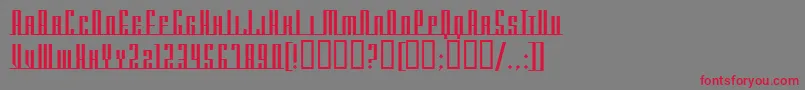 AmericanaDreamsScUpright Font – Red Fonts on Gray Background