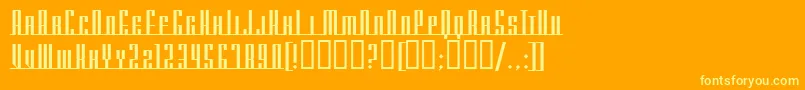 AmericanaDreamsScUpright Font – Yellow Fonts on Orange Background
