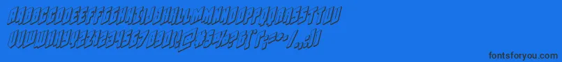 Galaxyforce3Dital Font – Black Fonts on Blue Background