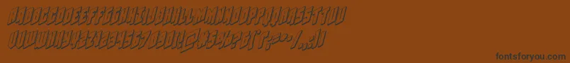 Galaxyforce3Dital Font – Black Fonts on Brown Background
