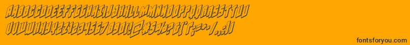 Galaxyforce3Dital Font – Black Fonts on Orange Background