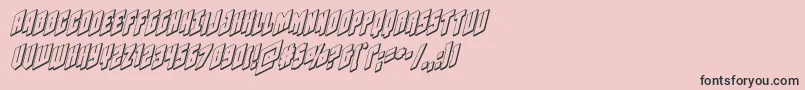 Шрифт Galaxyforce3Dital – чёрные шрифты на розовом фоне