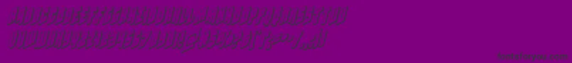 Galaxyforce3Dital-fontti – mustat fontit violetilla taustalla