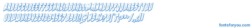 Galaxyforce3Dital-Schriftart – Blaue Schriften auf weißem Hintergrund