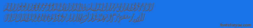 Шрифт Galaxyforce3Dital – коричневые шрифты на синем фоне