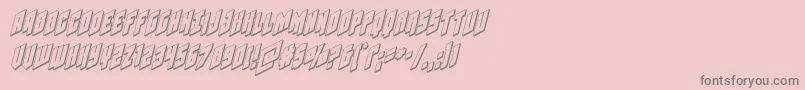Galaxyforce3Dital-Schriftart – Graue Schriften auf rosa Hintergrund