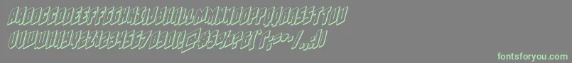 Шрифт Galaxyforce3Dital – зелёные шрифты на сером фоне