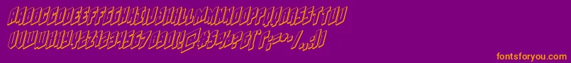 フォントGalaxyforce3Dital – 紫色の背景にオレンジのフォント