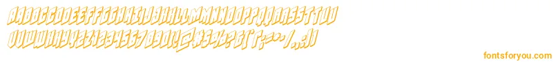 Шрифт Galaxyforce3Dital – оранжевые шрифты на белом фоне