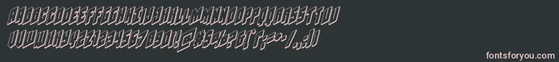 Galaxyforce3Dital-fontti – vaaleanpunaiset fontit mustalla taustalla