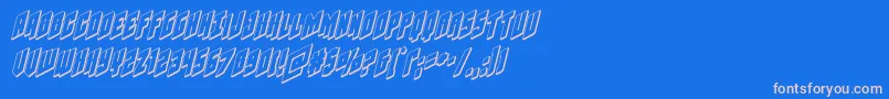 Galaxyforce3Dital Font – Pink Fonts on Blue Background