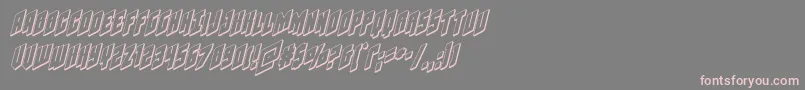 フォントGalaxyforce3Dital – 灰色の背景にピンクのフォント