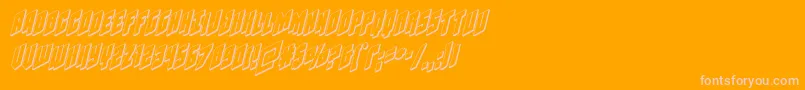 Galaxyforce3Dital-Schriftart – Rosa Schriften auf orangefarbenem Hintergrund