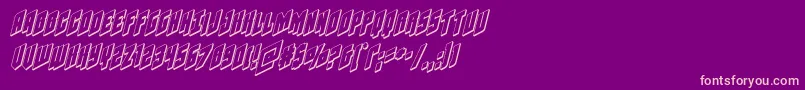 Fonte Galaxyforce3Dital – fontes rosa em um fundo violeta