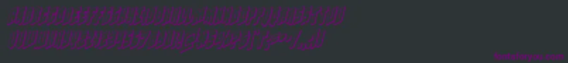 Шрифт Galaxyforce3Dital – фиолетовые шрифты на чёрном фоне
