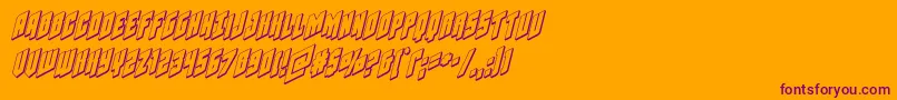 Galaxyforce3Dital Font – Purple Fonts on Orange Background