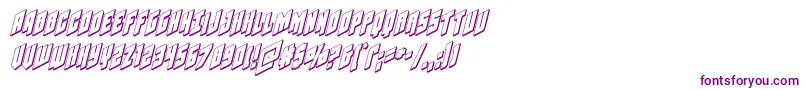 Galaxyforce3Dital-fontti – violetit fontit valkoisella taustalla