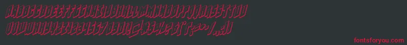 Шрифт Galaxyforce3Dital – красные шрифты на чёрном фоне