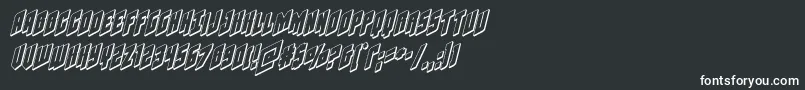 Galaxyforce3Dital-Schriftart – Weiße Schriften auf schwarzem Hintergrund