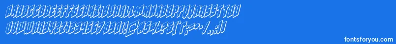 Galaxyforce3Dital-fontti – valkoiset fontit sinisellä taustalla