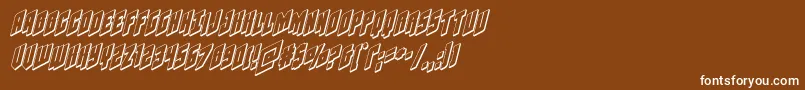 Galaxyforce3Dital Font – White Fonts on Brown Background