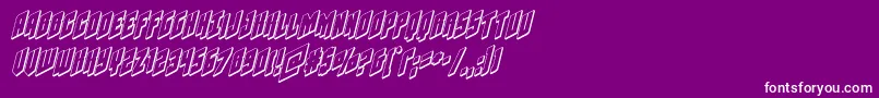 Шрифт Galaxyforce3Dital – белые шрифты на фиолетовом фоне