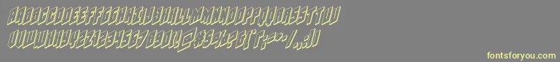 Шрифт Galaxyforce3Dital – жёлтые шрифты на сером фоне