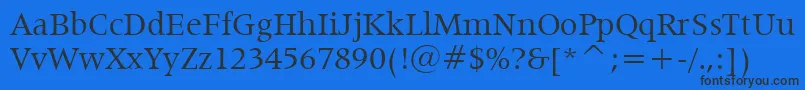 Latin725Bt Font – Black Fonts on Blue Background