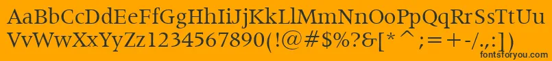 Latin725Bt Font – Black Fonts on Orange Background