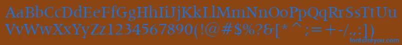 Latin725Bt Font – Blue Fonts on Brown Background