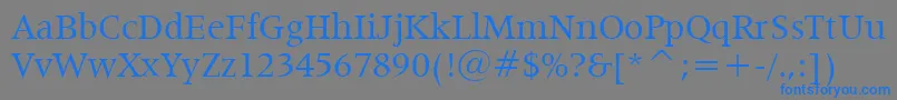 Latin725Bt Font – Blue Fonts on Gray Background