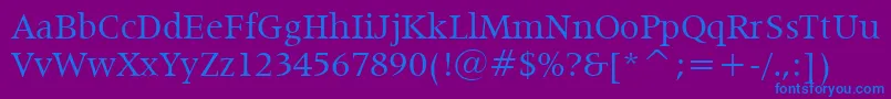 Latin725Bt Font – Blue Fonts on Purple Background