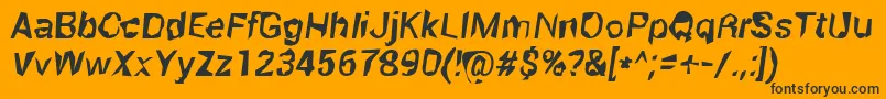 RobotKiller Font – Black Fonts on Orange Background