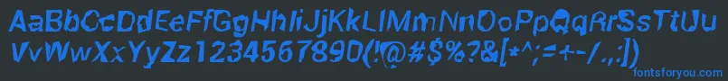RobotKiller Font – Blue Fonts on Black Background