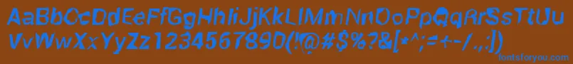 RobotKiller Font – Blue Fonts on Brown Background