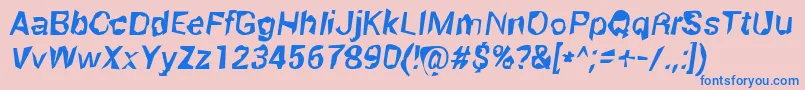 RobotKiller Font – Blue Fonts on Pink Background
