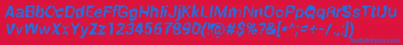 Шрифт RobotKiller – синие шрифты на красном фоне