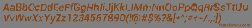 RobotKiller Font – Brown Fonts on Gray Background
