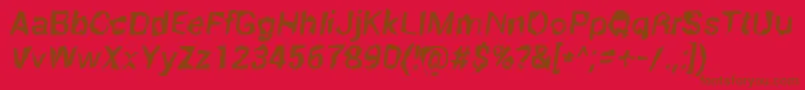 RobotKiller Font – Brown Fonts on Red Background